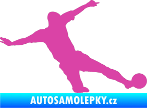Samolepka Fotbalista 037 pravá růžová