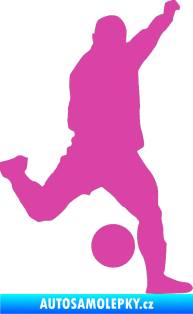 Samolepka Fotbalista 041 pravá růžová