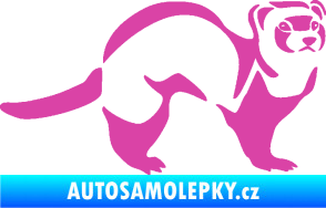 Samolepka Fretka 002 pravá růžová