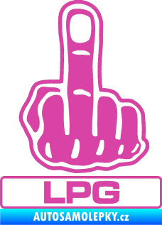 Samolepka Fuck off LPG růžová