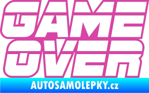 Samolepka Game over nad sebou 002 růžová