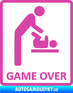Samolepka Game over varianta baby růžová