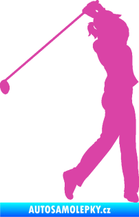 Samolepka Golfistka 013 pravá růžová
