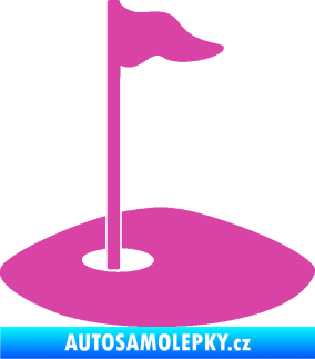 Samolepka Golfová jamka 001 levá růžová