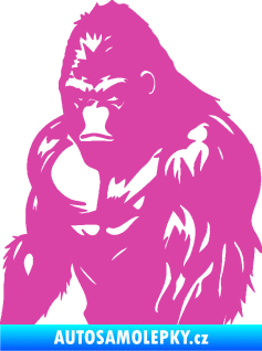 Samolepka Gorila 004 levá růžová