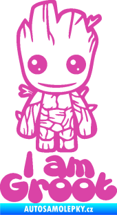 Samolepka Groot 001 levá s nápisem růžová