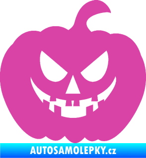 Samolepka Halloween 015 pravá dýně růžová
