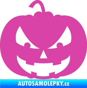 Samolepka Halloween 016 levá dýně růžová