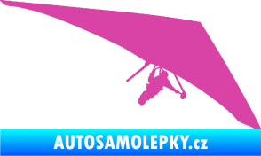 Samolepka Hang Glider 001 pravá rogalo růžová