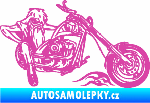 Samolepka Harley 001 pravá růžová