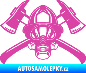Samolepka Hasič 014 růžová