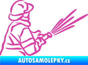 Samolepka Hasič 015 pravá růžová