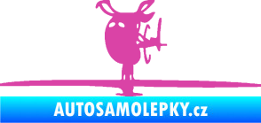 Samolepka Helikoptéra model 001 levá růžová