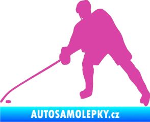 Samolepka Hokejista 002 levá růžová