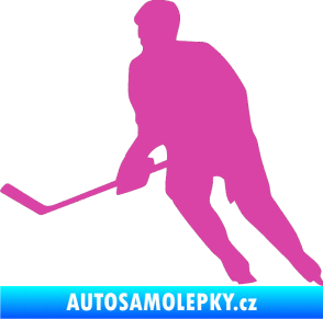 Samolepka Hokejista 013 levá růžová