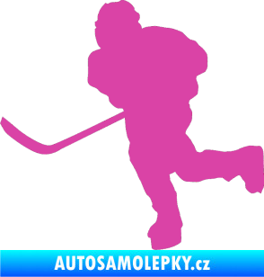 Samolepka Hokejista 017 levá růžová