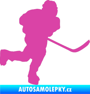 Samolepka Hokejista 017 pravá růžová