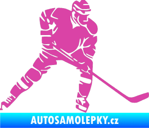 Samolepka Hokejista 026 pravá růžová