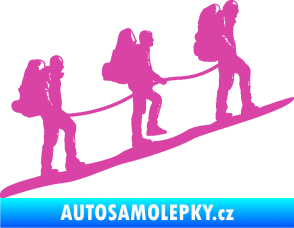Samolepka Horolezci pravá růžová