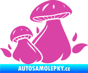 Samolepka Houby 002 pravá růžová