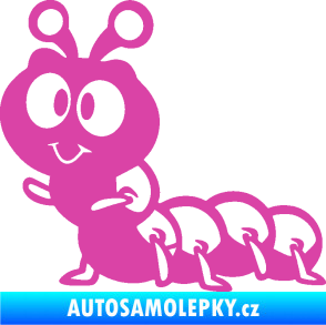 Samolepka Housenka 002 levá růžová