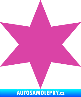 Samolepka Hvězda 002 růžová