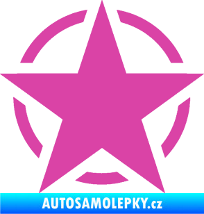 Samolepka Hvězda US Army 001 růžová