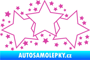 Samolepka Hvězdy a hvězdičky dekor růžová