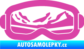 Samolepka I love snow brýle pravá růžová