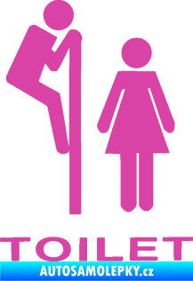 Samolepka Interiér 013 - Toilet růžová