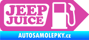 Samolepka Jeep juice symbol tankování růžová