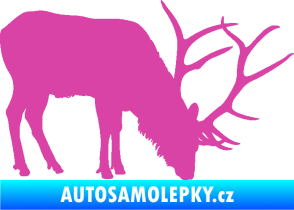Samolepka Jelen 008 pravá růžová