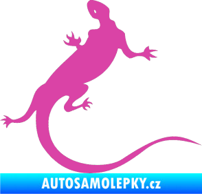 Samolepka Ještěrka 004 pravá růžová