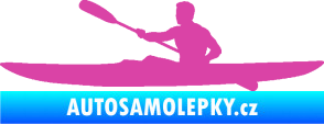 Samolepka Kajakář 003 levá růžová