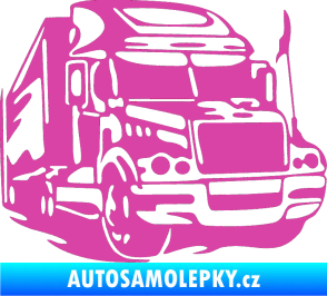 Samolepka Kamion 002 pravá nákladní auto růžová