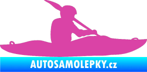 Samolepka Kanoista 003 pravá růžová