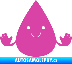 Samolepka Kapka 001 veselá růžová