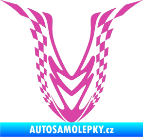 Samolepka Kapota 006 šachovnice růžová
