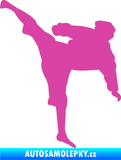 Samolepka Karate 009 levá růžová