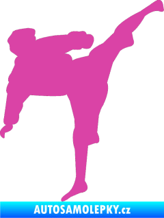 Samolepka Karate 009 pravá růžová