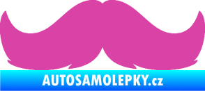 Samolepka Knír 002 movember růžová
