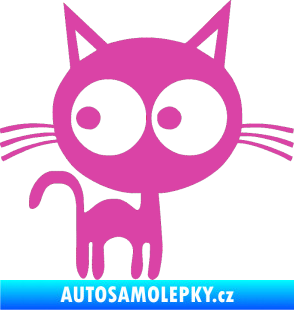 Samolepka Kočička 001 pravá růžová