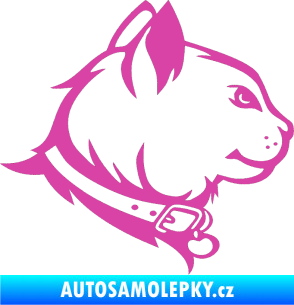Samolepka Kočka 003 pravá růžová