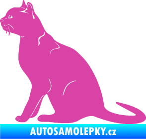 Samolepka Kočka 021 levá růžová