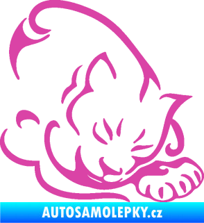 Samolepka Kočka 030 pravá růžová