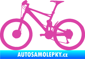 Samolepka Kolo 001 levá - (horské kolo) růžová