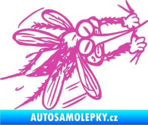 Samolepka Komár 002 pravá růžová