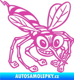 Samolepka Komár 003 pravá růžová