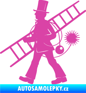 Samolepka Kominík 001 levá růžová