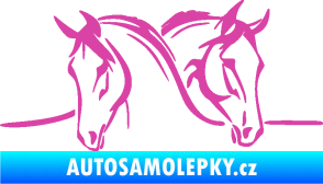 Samolepka Koníci 006 levá růžová